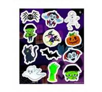 Halloween Spooky Sticker Set, 12 Pieces, Ghost, Zombie, Black Cat, Spider, Pumpkin, Vinyl Decals