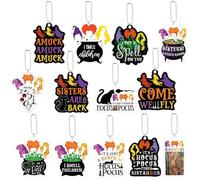 Halloween Spooky Witch Sisters Decorative Hanging Ornaments Set - Party Decorations, Styling Accessories, Party Favors, Trick or Treat Gifts (Witch Sisters)
