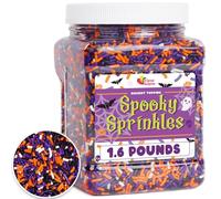 Halloween Sprinkles - Bulk Sprinkles - 1.5lb - Orange, Black, Purple and White Jimmies