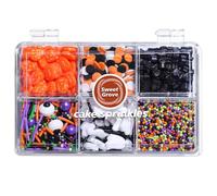 Halloween Sprinkles for Cake Decorating - 6.53 oz Edible Candy Eyes, Pumpkin, Ghost, Spider, Confetti, Nonpareils Sprinkle Mix, Cupcake Cookie Decorations for Fall Halloween Party Treats