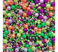 Halloween sprinkles oranage green purple metallic vegan edible pearls cupcake cake toppers cookies biscuits party decoration 100s 1000s baking CAULDRON BUBBLE