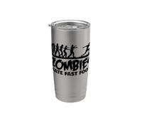 Halloween Sprinter Zombies Hate Fast Food Stainless Steel Insulated Tumbler