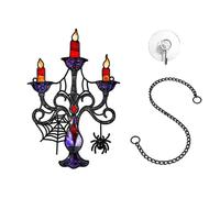 Halloween Stained Glass - Pumpkin Window Hanging Home Ornament Fall Trick Or Decoration Gnome Garland Christmas (A, 20.3x19cm)