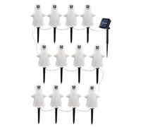 Halloween Stakes - Festive Garden Lights, Scary Ghost Lanterns, Decorative Path Lighting | Rechargeable Solar Power Source, Haunting Light Projection Id