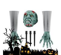 Halloween Stakes for Yard,Skeleton Face Arms Lawn Stakes Decoration | Exquisite Waterproof Outdoor Graveyard Decor for Driveway Pathway Haunted House Cemetery
