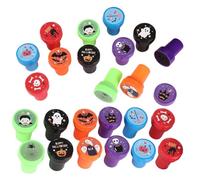 Halloween Stamps for Kids - Self Control Car Themed Stamps or Tricks Set, 24 Assorted Colorful Pieces | Decorative Stamps with Pumpkins, Ghosts, Bats, Monsters, ST