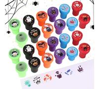 Halloween Stamps Kit, Stamp Set for Halloween | 24 Piece Halloween Stamp Set, Assorted Self-Inking Stamps,Cartoon Trick or Treat Party Favors Prizes from J