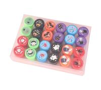 Halloween Stamps Set - 24 Pcs Assorted Stamps Set Self Inking Stamps - Scary Party Favors, Halloween Stamps Set, Cute Cartoon Game Award Po