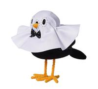 Halloween Standing Bird Figurine, Halloween Decorations Indoor Handmade Cute I for Home Fabric Birds Standing Ghost