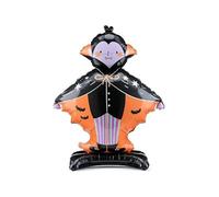 Halloween Standing Foil Balloon Dracula, 64 x 81 cm, Black and Orange