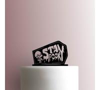 Halloween ? Stay Spooky Coffin - Acrylic Cake Topper 7 Inch Width/Purple