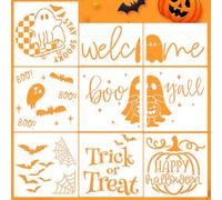 Halloween Stencils for Door Mats Large Halloween Doormat Stencils Trick or Treat Boo Ghost Stencil for Door Mat Wood Sign Fabrics DIY Crafts Decor