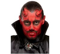 Halloween Stick On Red Demon Horns Devil Make-Up Kit