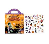Halloween Sticker Book - Reusable Craft Set, Creative Toy Activity | Colorful Interactive Entertainment Pack, Educational Travel Game, Fun Classroom Learning Tool, Engaging Party Supply for Girls Boys