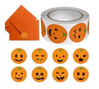 Halloween Sticker Roll - Sticker Roll Pumpkin, Witch Castle, Bat, Zombie, Spooky Decal | Halloween Wrapping Stickers, Round Seals, Labels, Stickers, Stickers Stickers Stickers Decals for Candy Bag