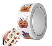 Halloween Stickers - 500 Pieces Pumpkin Face Seals for Festive Crafting, Envelope and Party Stickers with Sturdy Adhesive, Fun Decoration, Sticker Accessory for Gatherings, Trick or Treat, Party Favor