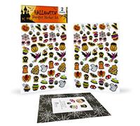 Halloween Stickers for Children Kids Party Bag Fillers - Self Adhesive Spooky Craft Scrapbook Decorations for Halloween Party - Pumpkin Bat Witch Hat Spider Vampire Teeth Ghost Holographic Stickers