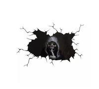 Halloween Stickers, Horror Skull Halloween Window Stickers, Halloween Window Clings, Horror Ghost Head Rear Window Stickers, Apply To Any Hard Smooth Surface.