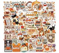 Halloween Stickers, Vinyl Waterproof Pumpkin Sticker Set, Removable Reusable Decals, Laptops, Water Bottles, Journals, Scrapbooking, Kids & Teens