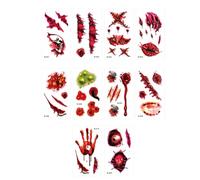 Halloween Stickers Wounds Temporary Face Stickers Funny Creative Temporary Makeup Stickers Fake Scar Halloween Prank Makeup Stickers Pack of 10 Funny Face Stickers for