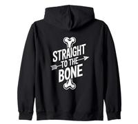 Halloween Straight To The Bone Skeleton Arrow Zip Hoodie
