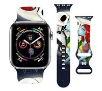 Halloween Strap Compatible with Apple Watch Band 38mm 40mm 41mm 42mm 44mm 45mm 46mm 49mm,Adjustable Replaceable Soft Silicone Cartoon Sport Wristbands for iWatch Ultra Series 10 9 8 7 6 5 4 3 2 1 SE