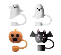 Halloween Straw - Decorative Accessory, Ornament Reusable | Cute Bat Theme