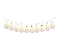Halloween String Lights- 100g Portable Lace Ghost Ambient Lighting Garland | Battery Powered LED Halloween Lights | for Outdoor Home Garden Yard Tree Pathway Haunted House Holiday Party
