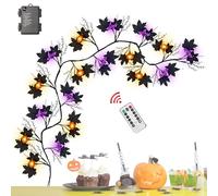 Halloween String Lights - Battery Operated Vine, 8-Mode Decor Lights | Waterproof Indoor Outdoor Lighting, Willow Garland for Mantle, Window and Balcony Setup, Home Holiday Decoration, Living Room