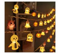 Halloween String Lights Decorations, Halloween Fairy Lights, 2025 Cute Light Up LED Battery Operated (Not Included) Indoor&Outdoor, Pumpkin&Ghost Lantern for Party Garden Window Fence (B,3M,20LED)