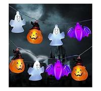 Halloween String Lights Decorations, Halloween Fairy Lights, 2025 Cute Light Up LED Battery Operated (Not Included) Indoor&Outdoor, Pumpkin&Ghost Lantern for Party Garden Window Fence (C,1.5M.10LED)