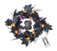 Halloween String Lights - Willow Vine Lights,8-Modes Battery Operated Waterproof Decor Garland for Balcony Wall Outdoor Mantle Window Living Room Indoor