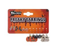 Halloween Stud Earrings Spider Scary Jewelry Set All-Purpose | Cute Spooky Earrings Offer Versatile Character Styling With Multiple Designs | Six-Pair Accessory Collection For Festivals,