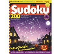 Halloween Sudoku Rätselbuch - 200 Knifflige Rätsel Mittel bis Schwer mit Lösungen: Sudoku Block mit Anleitung, 2 Schwierigkeitsstufen und Grusel-Illustrationen für Erwachsene