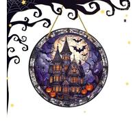 Halloween Sun Catcher Decorative 2D Acrylic Round Stained