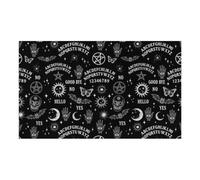 Halloween Sun Moon Skeleton Skull Horror Spooky Boards Pet Feeding Mat | Pet Feeding Mat, Absorbent Dog Mat, Small Pet Food Mat, for Floor Waterproof, Dog Water Matt for Sloppy Drinker, Bowl Mat
