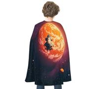 Halloween Sunset in Outer Space Cloak Capes Reversible Medieval Cloak Witch Capes for Party Cosplay Masquerade Costumes