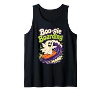 Halloween Surfing Boo-gie Boarding Ghost On A Wave Tank Top