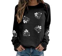 Halloween Sweatshirt For Women Ghost Printing Long Sleeve O Neck Pullover Tops Halloween Clothes Spooky Season Fall Hoodies Holiday Party Women'S Casual Skull Print Crew Neck Sweatshirt Top