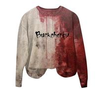 Halloween Sweatshirt For Women Help Bloody Pumpkin Face Cute Crewneck Skeleton Ghost Spider Sweatshirts Costumes Pullover Adult Ladies Outfits 2025 (Pink, L) Halloween Costumes Ladies