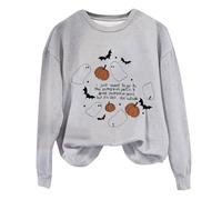 Halloween Sweatshirt For Women I Just Want To Go To The Pumpkin Patch Drink Pumkin Spice But It's Still 180 Adult 2025 Ladies Costumes (Grey, XXL) Sexy Halloween Costumes Adult Women
