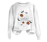 Halloween Sweatshirt For Women I Just Want To Go To The Pumpkin Patch Drink Pumkin Spice But It's Still 180 Sweatshirts Adult Pullover Outfits 2025 Ladies Costumes (White, XL) Halloween Outfits