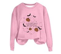 Halloween Sweatshirt For Women I Just Want To Go To The Pumpkin Patch Drink Pumkin Spice But It's Still 180 Sweatshirts Adult Pullover Outfits 2025 Ladies Costumes (Pink, XL) Adult Pumpkin Costume