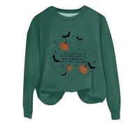 Halloween Sweatshirt For Women I Just Want To Go To The Pumpkin Patch Drink Pumkin Spice But It's Still 180 Sweatshirts Adult Outfits 2025 Ladies Costumes (Green, XL) Halloween Tights For Women Uk