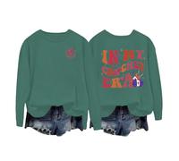 Halloween Sweatshirt For Women In My Crechet Era Sophia Hearts Printed Crewneck Sweatshirts Adult Outfits Costumes Ladies Pullover 2025 (AG, S) Halloween Leggings