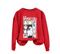 Halloween Sweatshirt For Women In My Spooky Era Ghost Printed Crewneck Top Sweatshirts Costumes Adult 2025 Outfits Ladies Pullover (Red, L) Womens Halloween Costume
