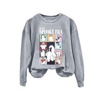 Halloween Sweatshirt For Women In My Spooky Era Ghost Printed Crewneck Top Sweatshirts Costumes Adult 2025 Outfits Ladies Pullover (Grey, XL) Ladies Halloween Accessories