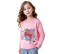 Halloween Sweatshirt Girls Kids Girls Back to School Fleece Jumper Tops Crewneck Pullover Uniform Sweatshirts Casual Sweater Casual Fashion Outdoor Clothes Age 4-12 Years (7-8 Years) Pink