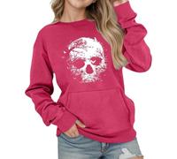 Halloween Sweatshirt Kids Girls Skeleton Bone Print Pullover Sweatshirts With Pocket Teen Girls Crewneck Long Sleeve Jumper T-Shirt Tops Classic Sweater Winter Fall Clothes Age 2-12 (4-5 Years)