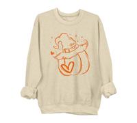 Halloween Sweatshirts for Women Pumpkin Ghost Ladies Fashionable Casual Long Sleeve Round Neck Hoodless Sweatshirt Oversized Tops Holiday Plus Size Lightweight Clothe